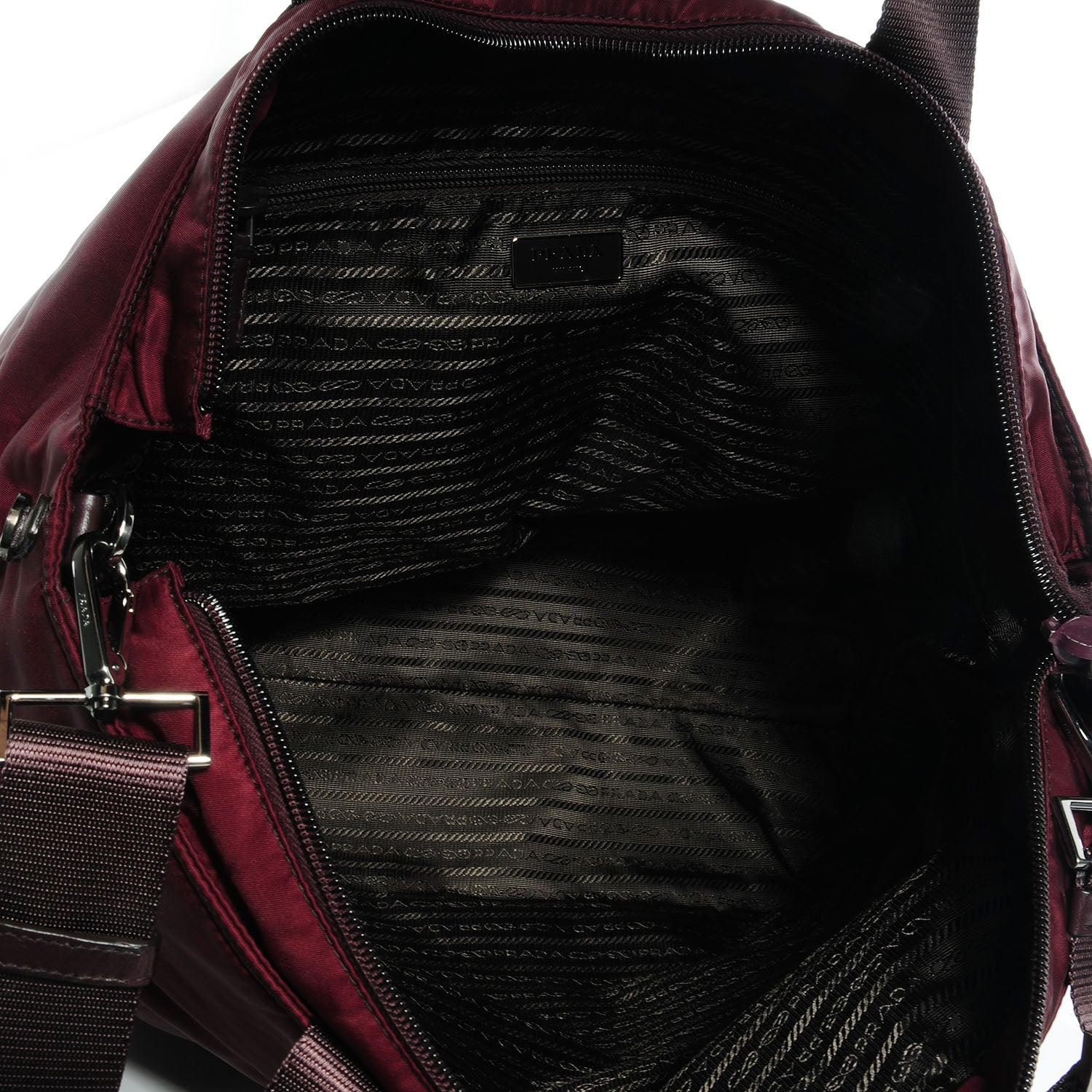 Prada Tessuto Nylon Shopping Tote Bordeaux 5 of 11