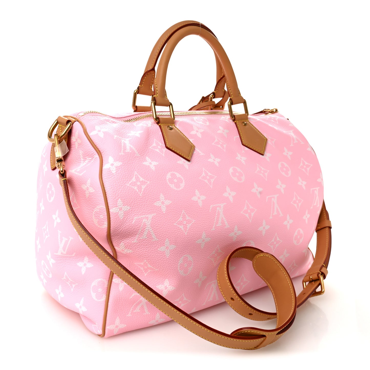 Calfskin Monogram Speedy P9 Bandouliere 40 Candy