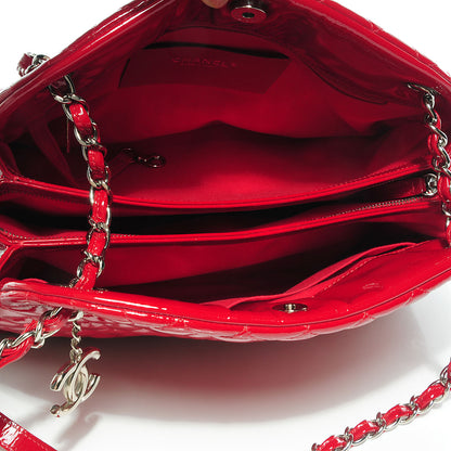 Chanel Patent Quilted Large Just Mademoiselle Bowling Bag Red 7 of 7