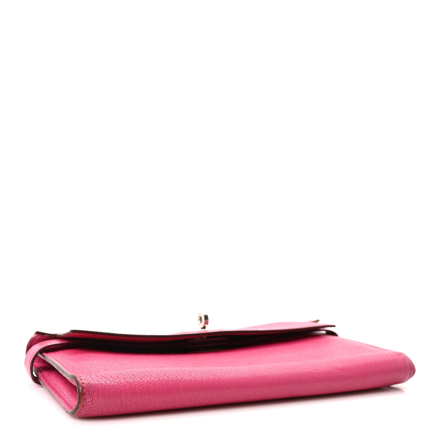 Hermes Chevre Mysore Kelly Longue Wallet Rose Shocking 4 of 10