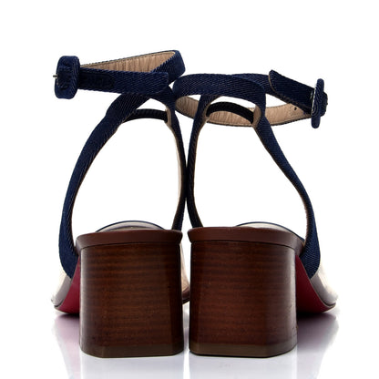 Christian Louboutin Denim PVC Asticocotte 55 Pumps 36.5 Version Denim Noce Luc 4 of 5
