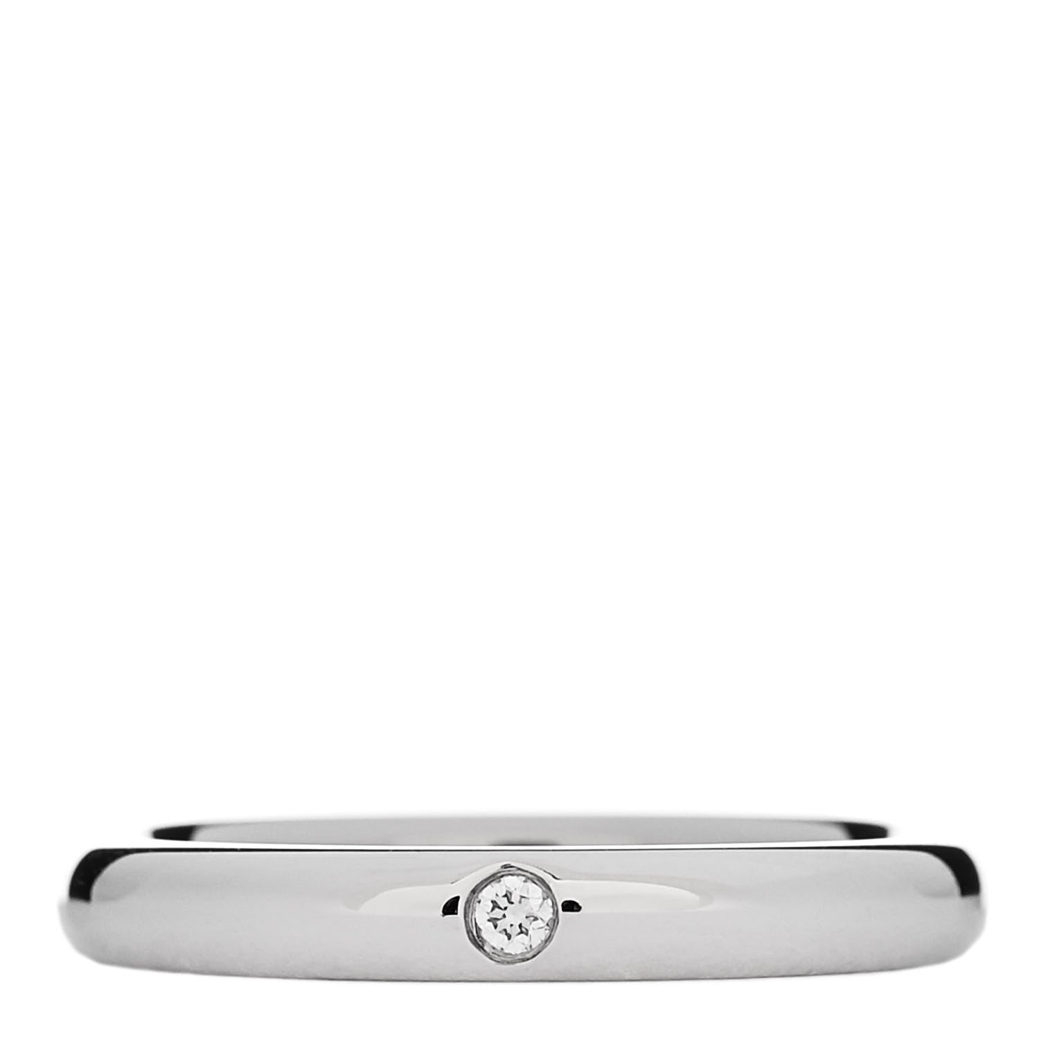 Tiffany Platinum Diamond Elsa Peretti Band Ring 52 6 1 of 6