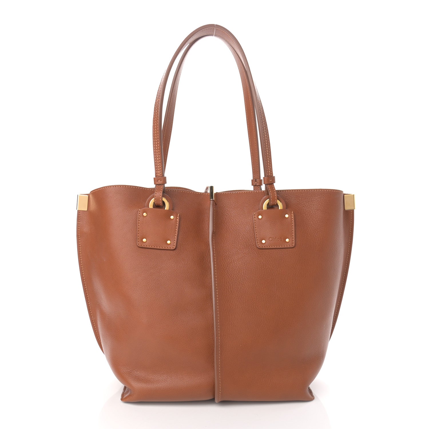 Chloe Calfskin Medium Vick Tote Caramel 4 of 13