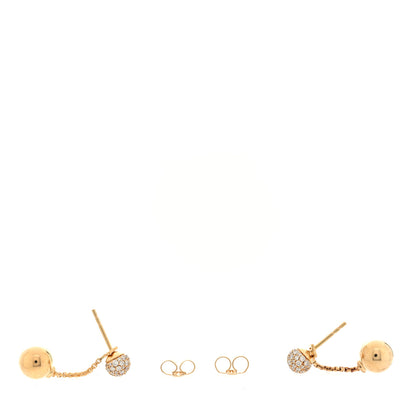 David Yurman 18K Yellow Gold Diamond Ball Drop Earrings 3 of 5