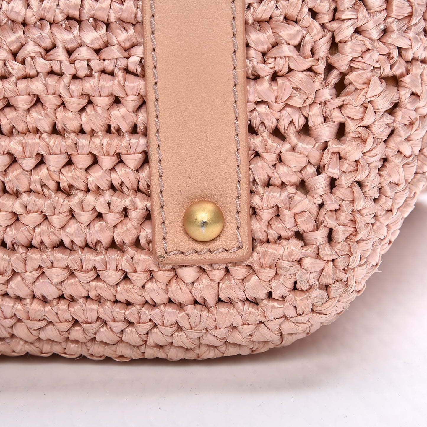 Straw Raffia Tote Pink