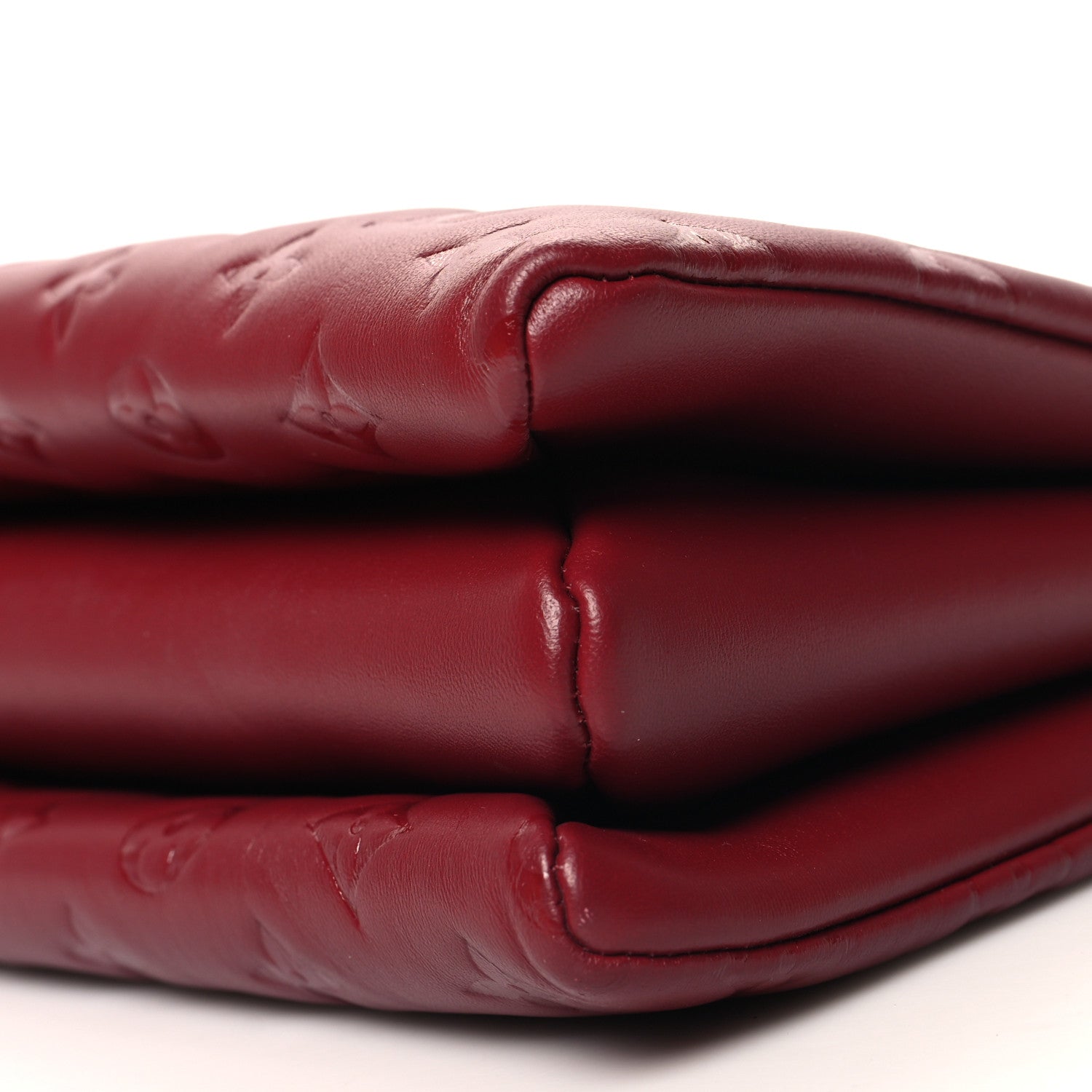 Louis Vuitton Lambskin Embossed Monogram Coussin PM Wine 11 of 12