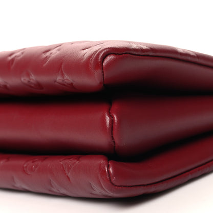 Louis Vuitton Lambskin Embossed Monogram Coussin PM Wine 11 of 12