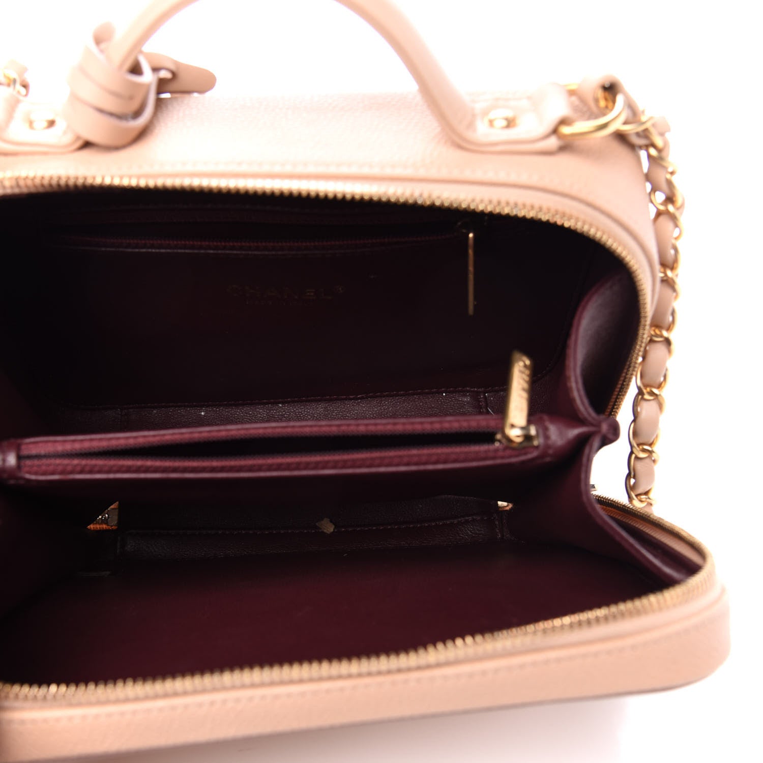 Chanel Caviar Quilted Medium CC Filigree Vanity Case Beige 5 of 11