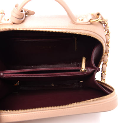 Chanel Caviar Quilted Medium CC Filigree Vanity Case Beige 5 of 11