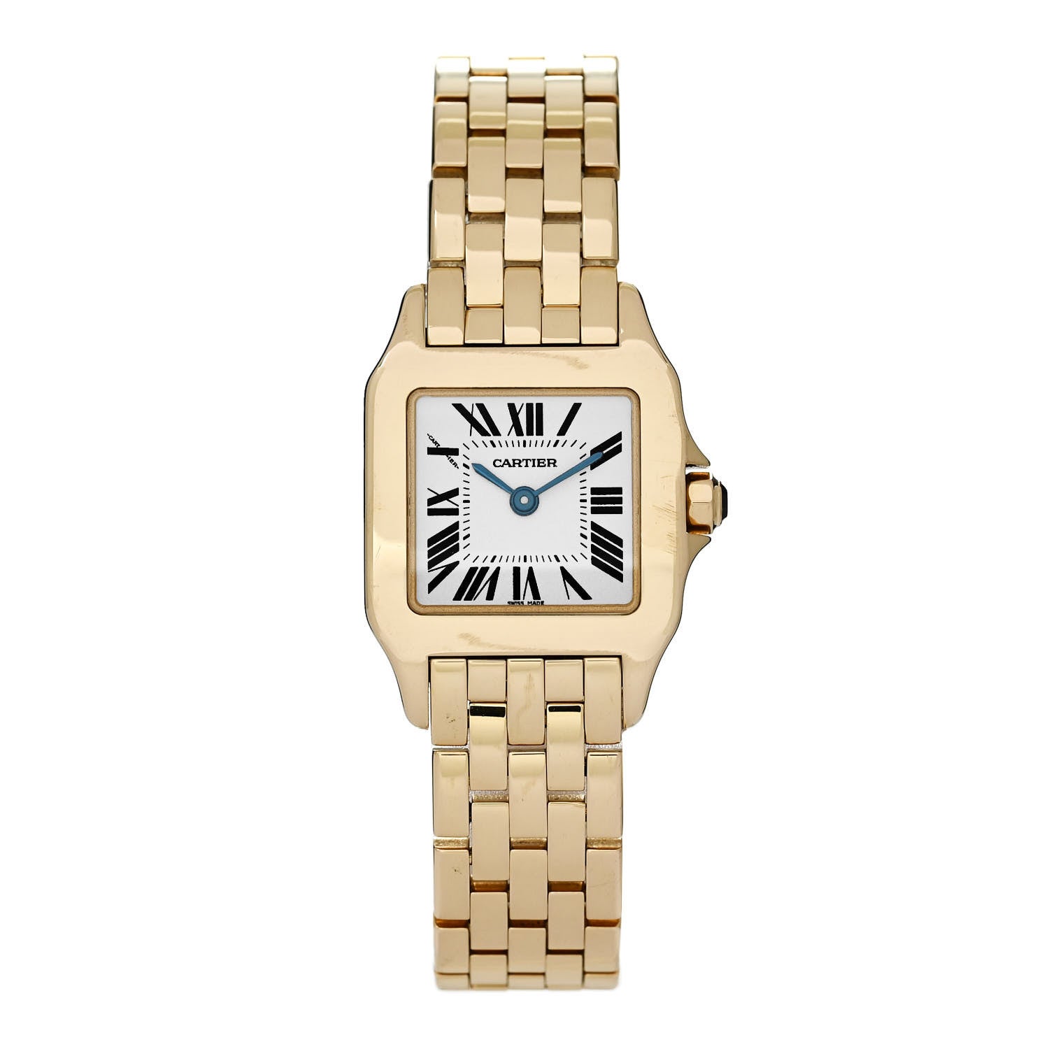 Cartier 18K Yellow Gold 20mm Santos Demoiselle Quartz Watch 1 of 4