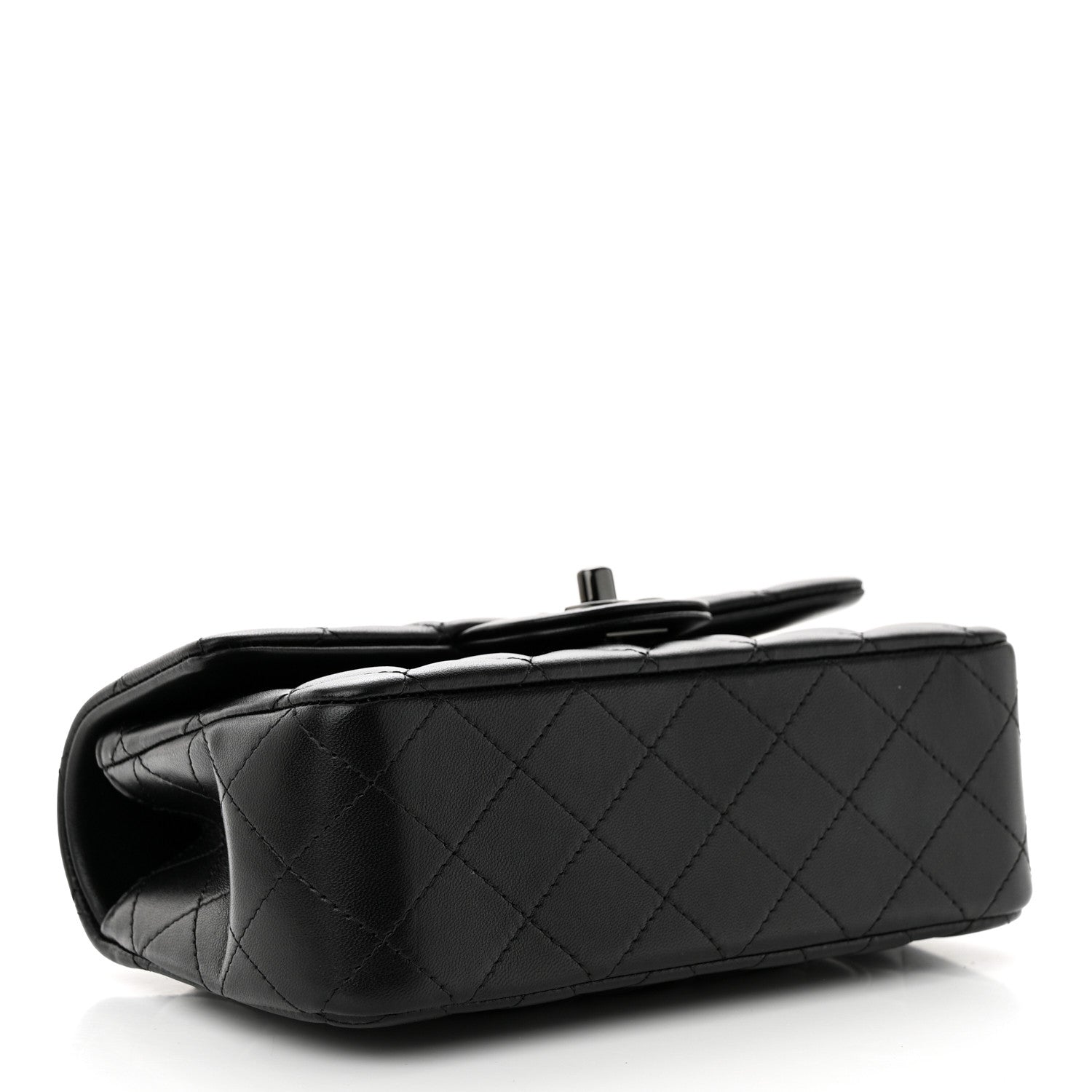 Chanel Lambskin Quilted Mini Top Handle Rectangular Flap So Black 4 of 10
