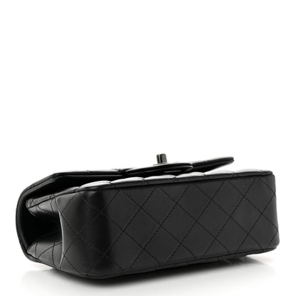 Chanel Lambskin Quilted Mini Top Handle Rectangular Flap So Black 4 of 10