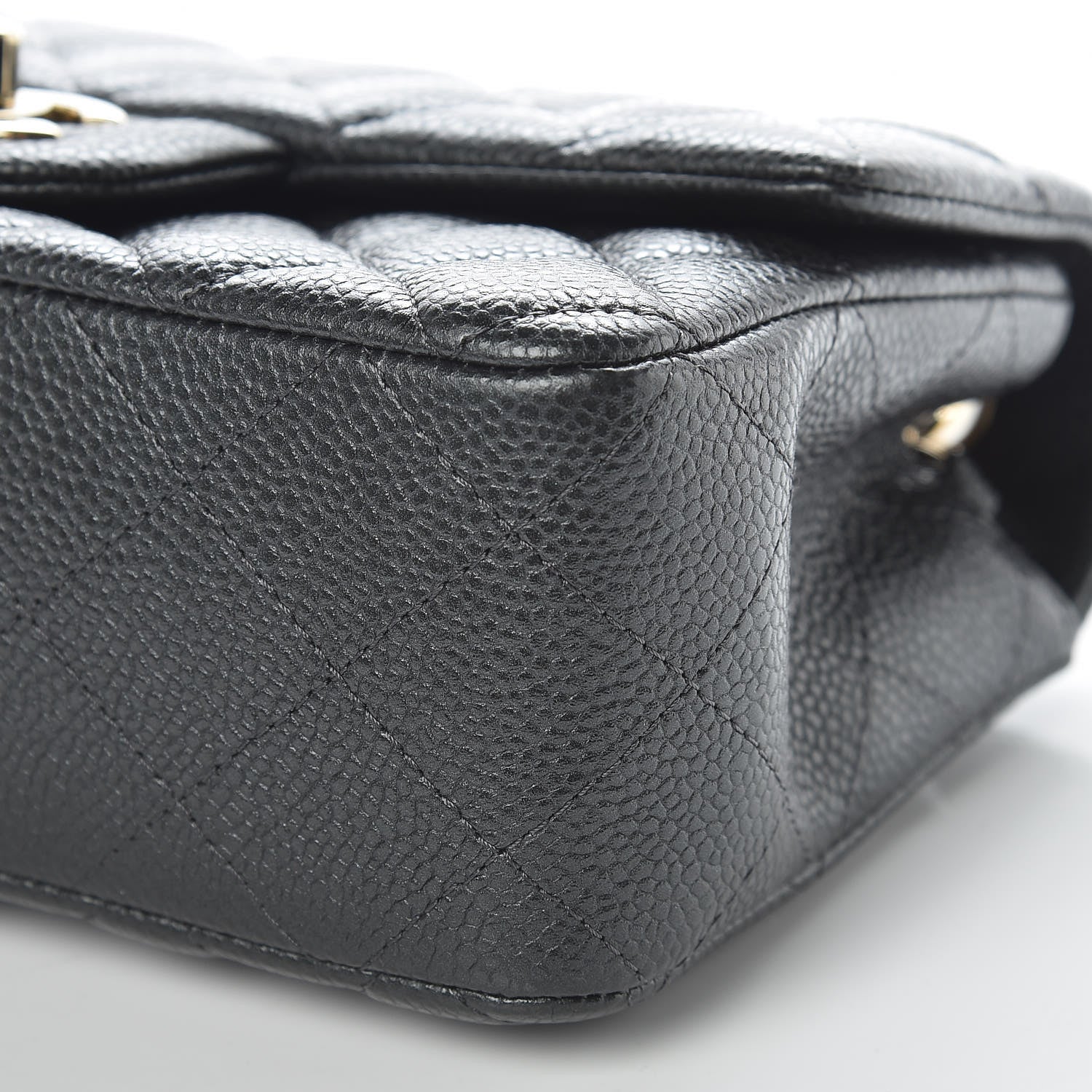 Chanel Caviar Quilted Mini Rectangular Flap Dark Charcoal 6 of 10