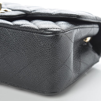 Chanel Caviar Quilted Mini Rectangular Flap Dark Charcoal 6 of 10