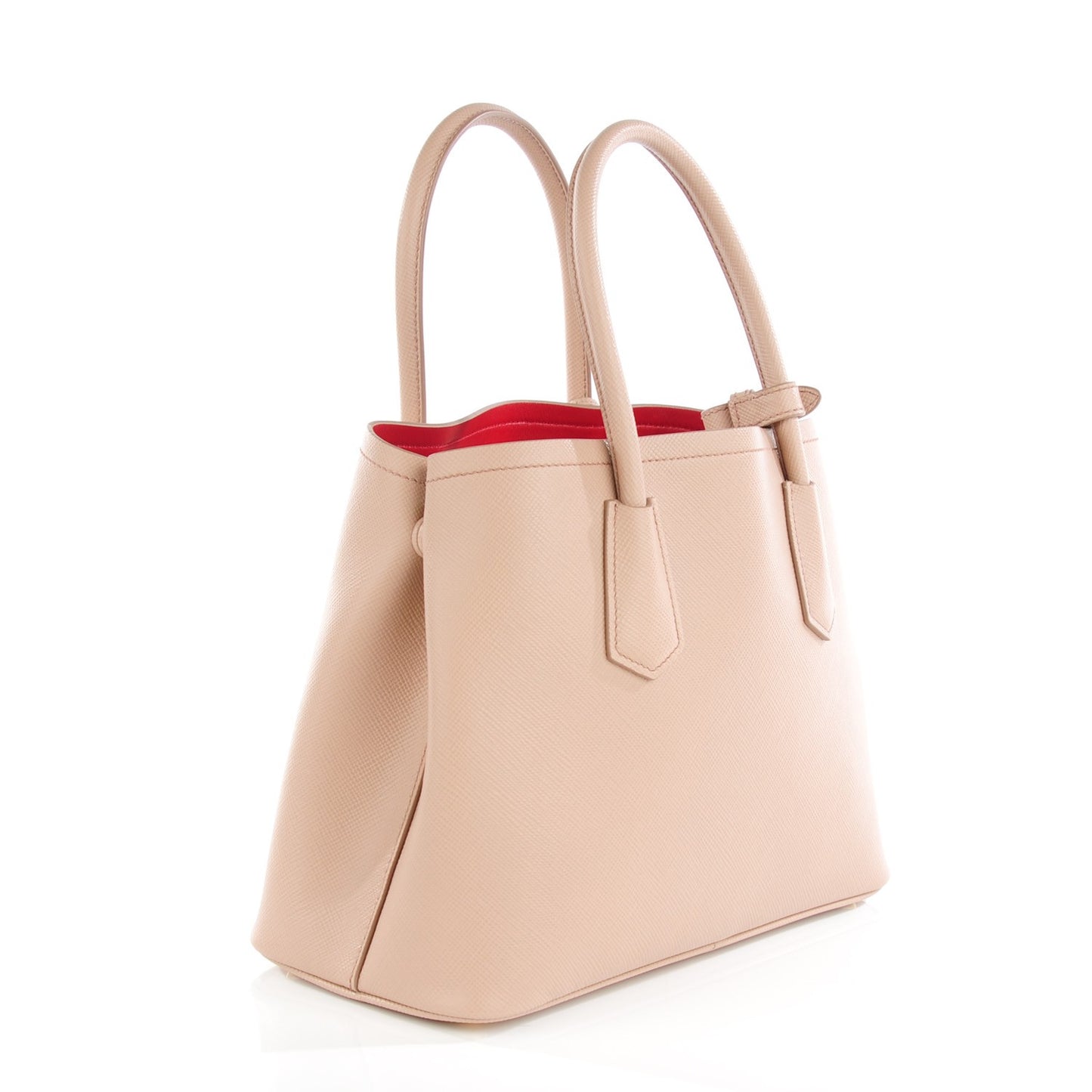 Saffiano Cuir Medium Double Bag Cammeo