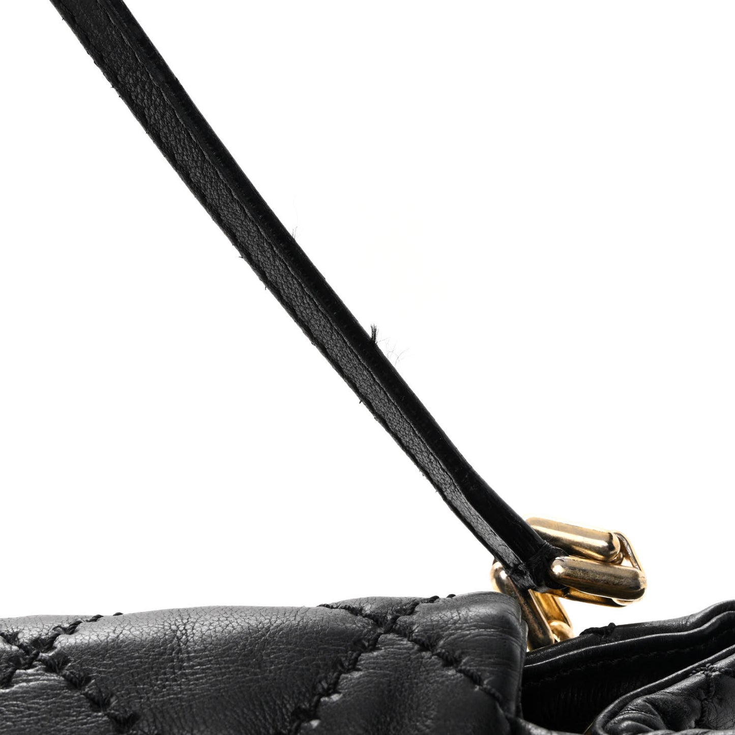Calfskin Quilted Retro Chain Flap Black