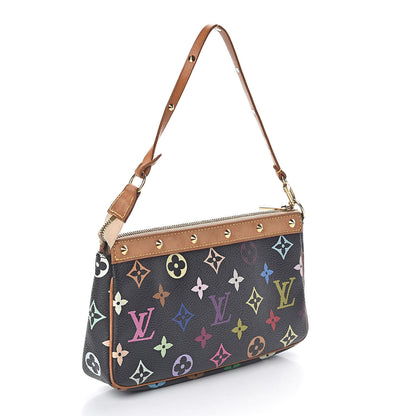 Louis Vuitton Monogram Multicolor Pochette Accessories Black 3 of 9