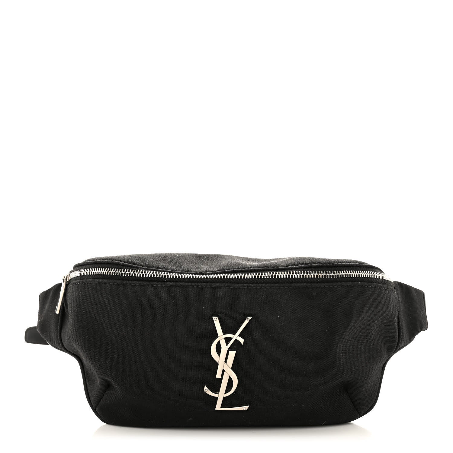 Saint Laurent Canvas Monogram Belt Bag Black 1 of 10