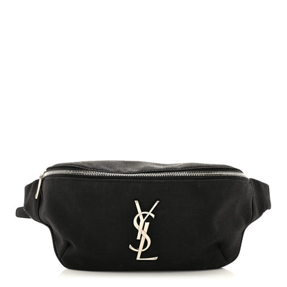 Saint Laurent Canvas Monogram Belt Bag Black 1 of 10