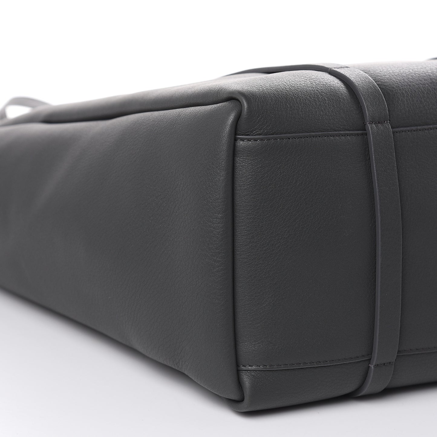Veau Baltimore Double Sided Small Everyday Tote Gris Fossile Black