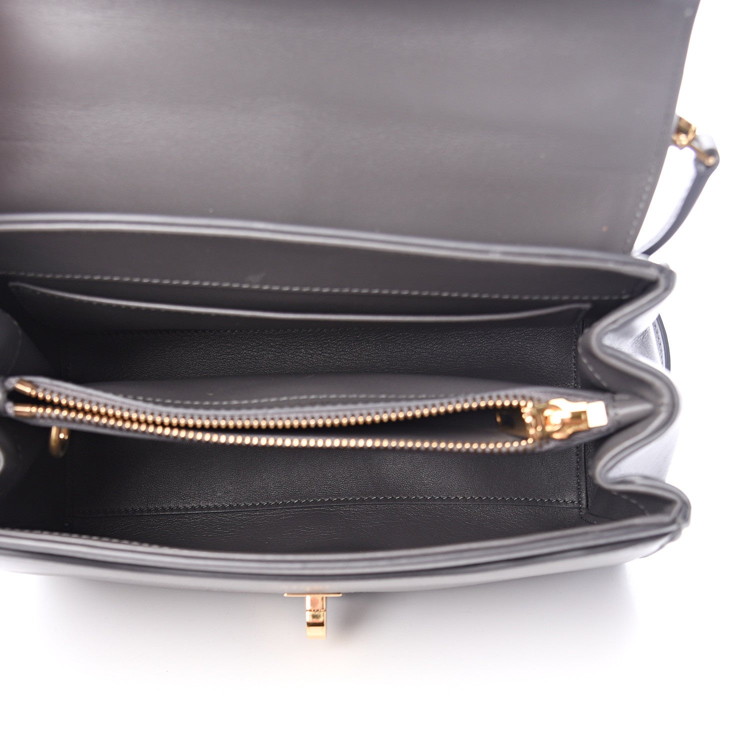 Celine Satinated Calfskin Small 16 Top Handle Bag Gray 4 of 14