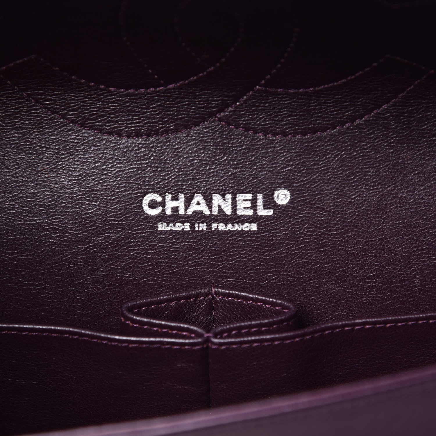 Chanel Lambskin Quilted Jumbo Double Flap Purple 6 of 7