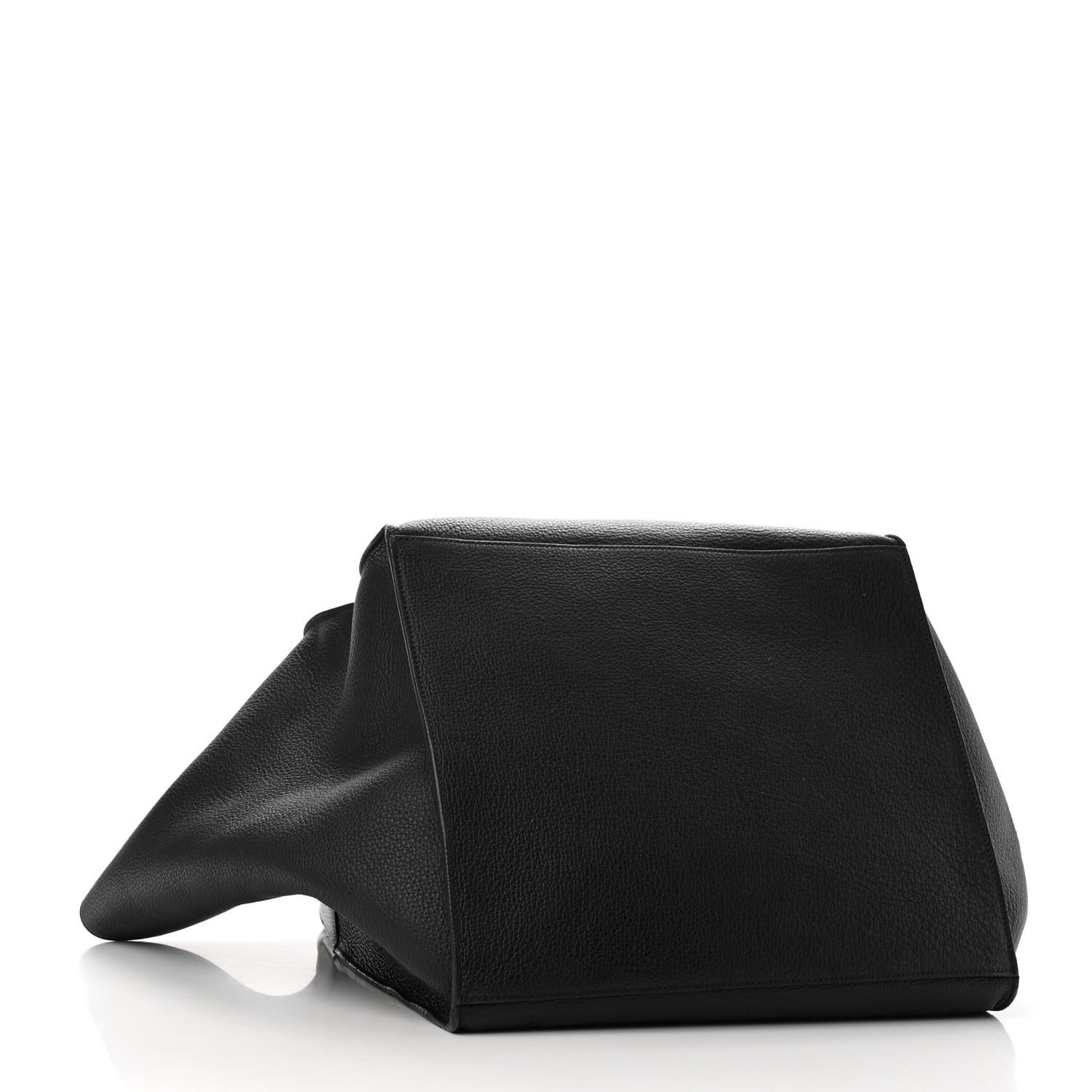 Supple Grained Calfskin Medium Big Bag Black
