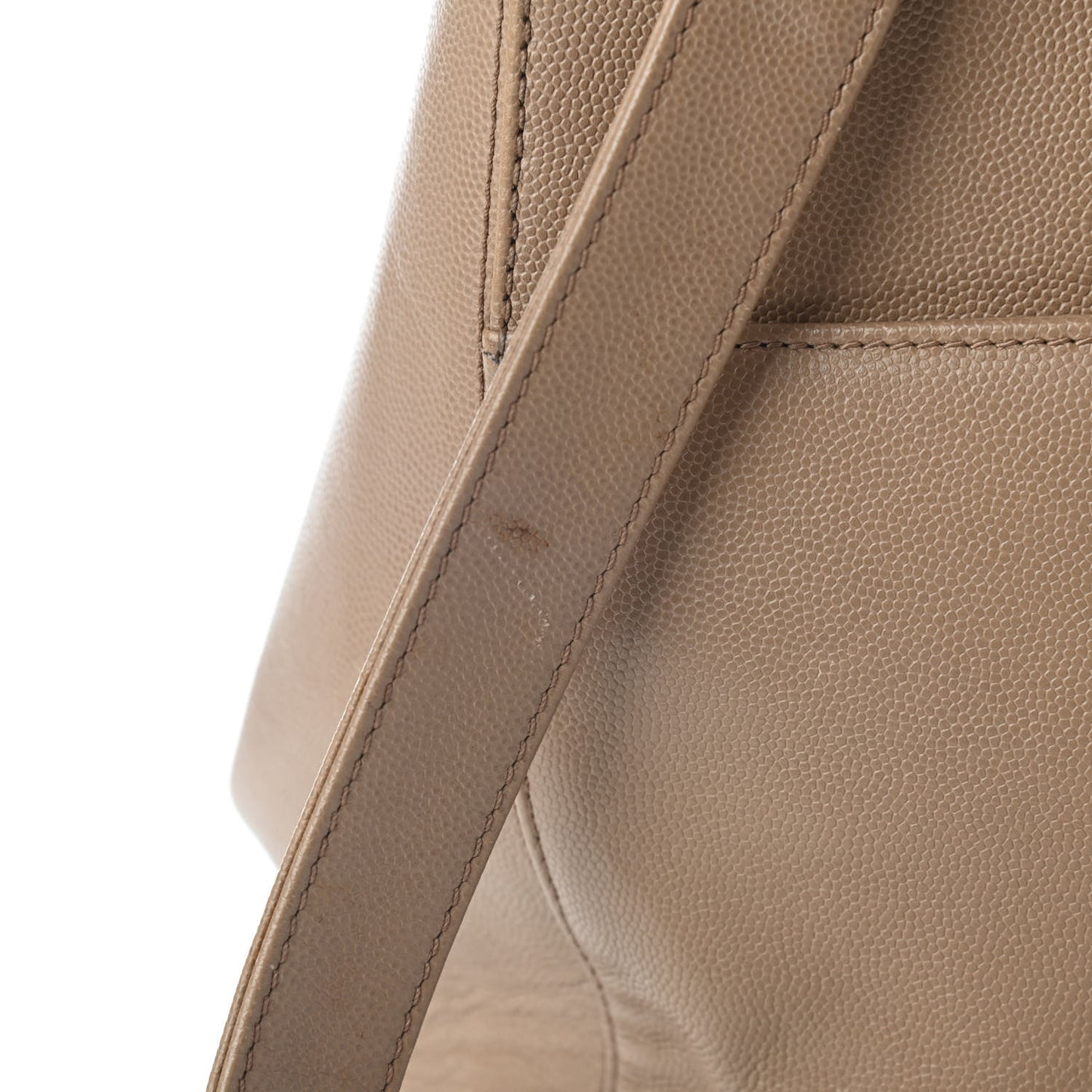 Caviar Medium Cerf Executive Shopper Tote Beige