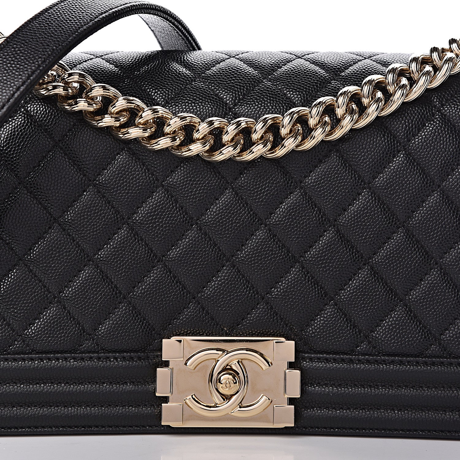 Chanel Caviar Quilted Medium Boy Flap Black 11 of 12