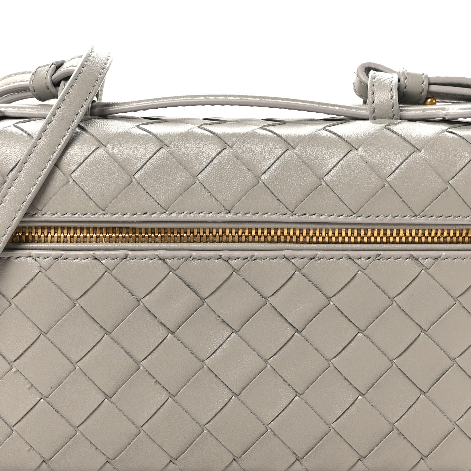 Bottega Veneta Calfskin Intrecciato Bang Bang Vanity Case Limestone 7 of 9