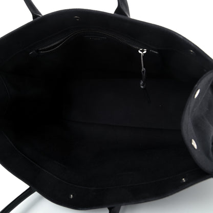 Saint Laurent Linen Calfskin Rive Gauche Tote Black 4 of 4