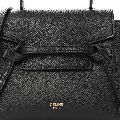 Celine Grained Calfskin Pico Belt Bag Black 7 of 9