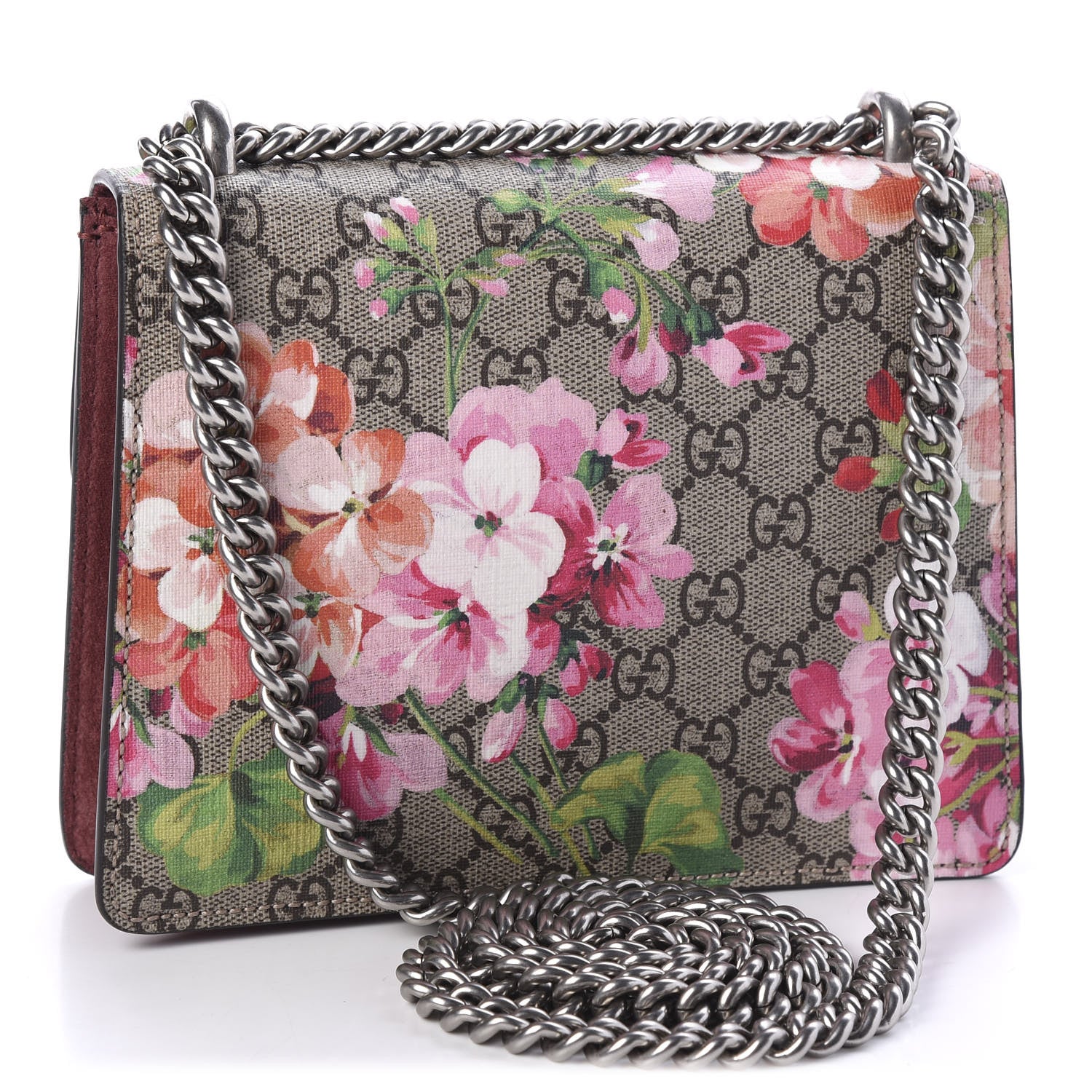 Gucci GG Supreme Monogram Blooms Mini Dionysus Shoulder Bag Beige Multicolor Dry Rose 2 of 9