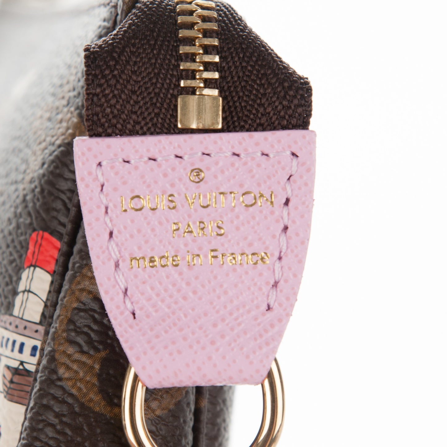 Monogram 2016 Christmas Animation Mini Pochette Accessories Rose Ballerine