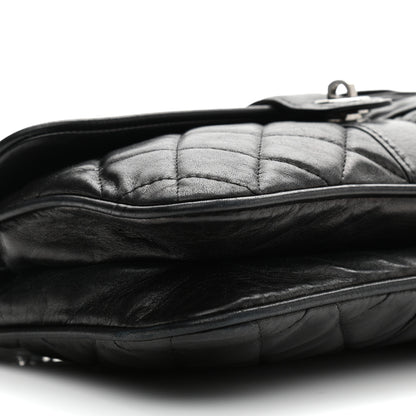 Chanel Lambskin Quilted Pile Ou Face Flap Black 10 of 11