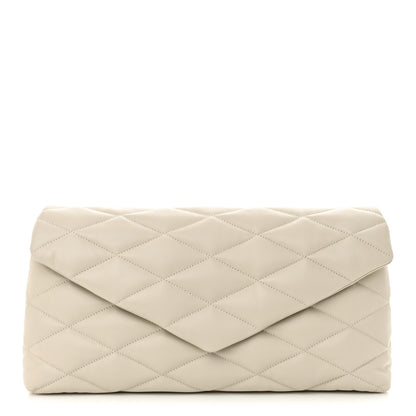 Saint Laurent Lambskin Quilted Sade Puffer Envelope Clutch 1 of 9