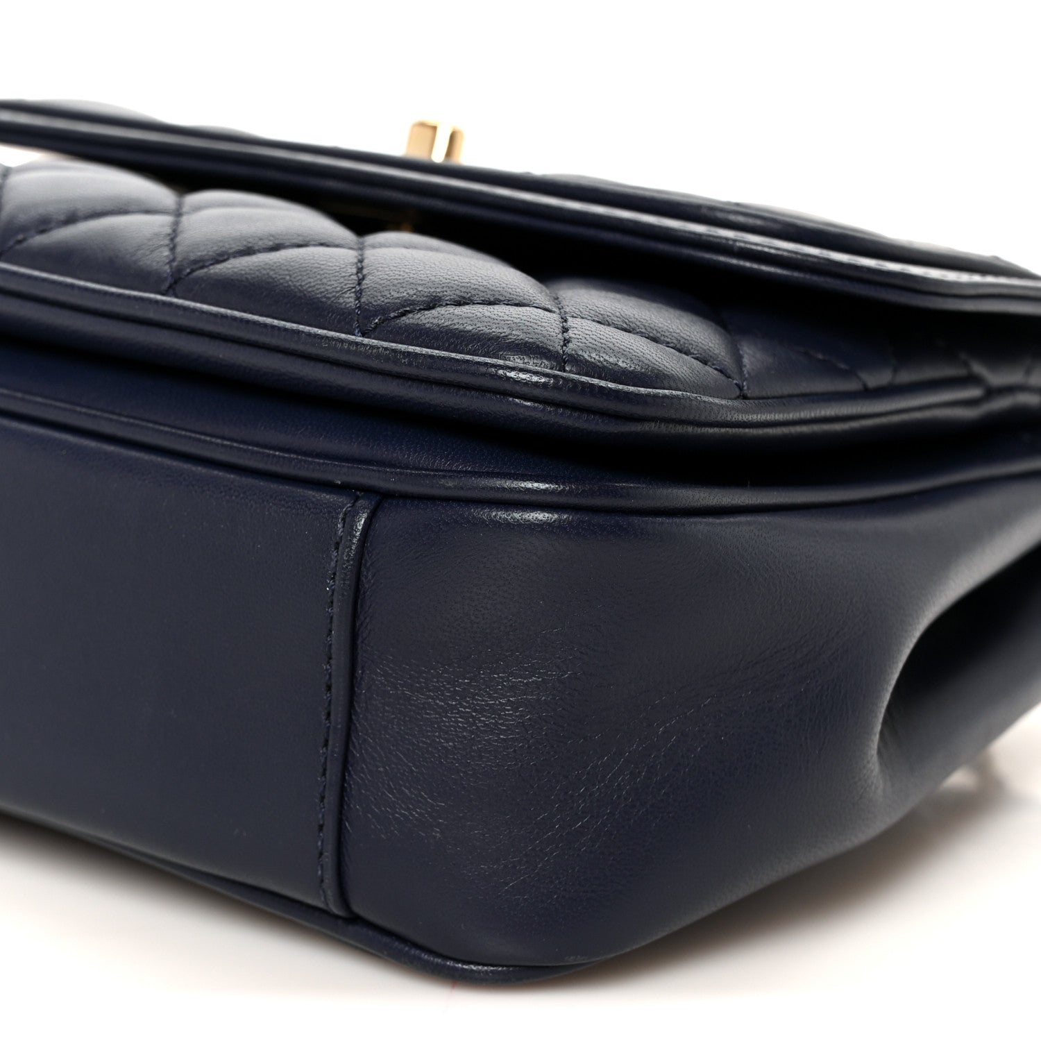 Chanel Lambskin Quilted Small Lovely Day Flap Dark Blue 11 of 11