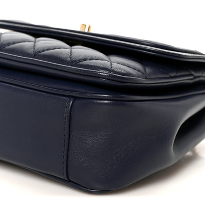 Chanel Lambskin Quilted Small Lovely Day Flap Dark Blue 11 of 11