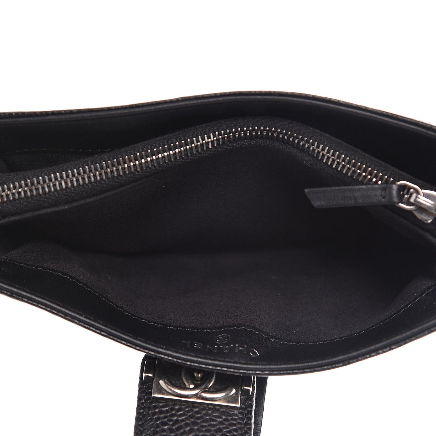 Chanel Caviar Quilted Mini Boy Phone Holder Clutch Black 5 of 9