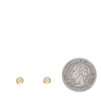 Tiffany 18K Yellow Gold 5.5mm HardWear Ball Earrings 2 of 4