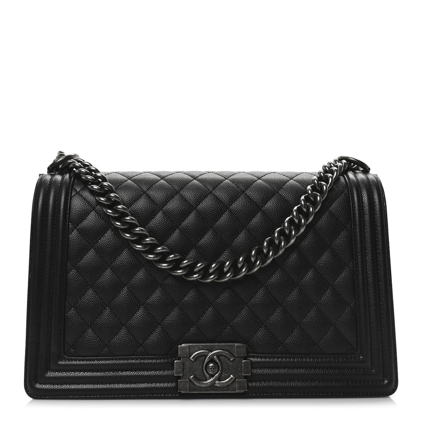 Caviar Quilted New Medium Boy Flap Black