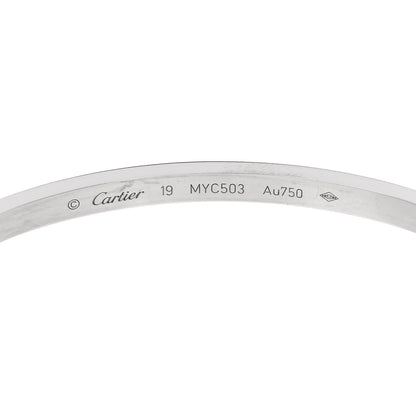 Cartier 18K White Gold Small LOVE Bracelet 19 6 of 8