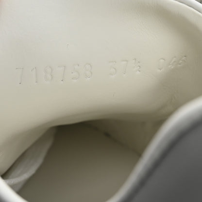Gucci Calfskin Interlocking G Perforated Womens Ace Sneakers 37.5 White Grey Sky 9 of 10