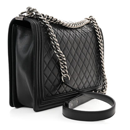 Chanel Calfskin Quilted Large Boy Flap Black 3 of 13