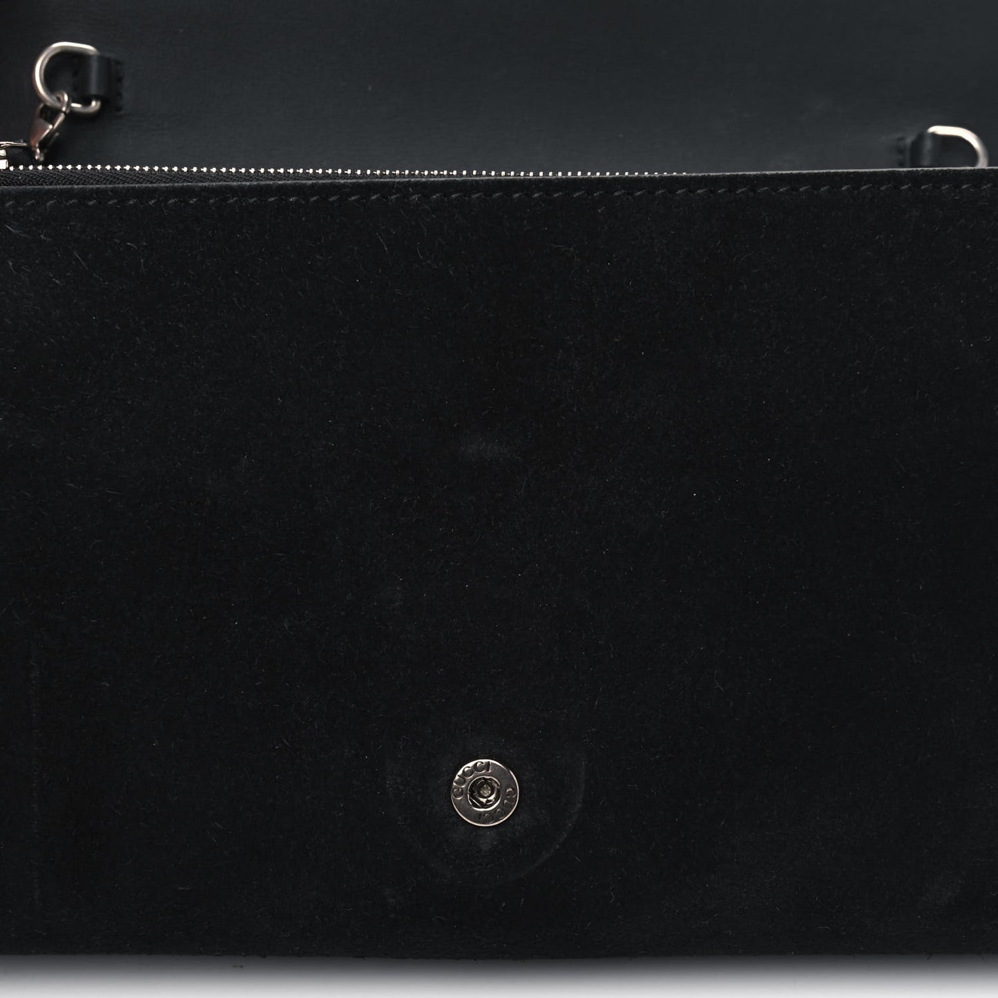 Suede Mini Dionysus Chain Wallet Black