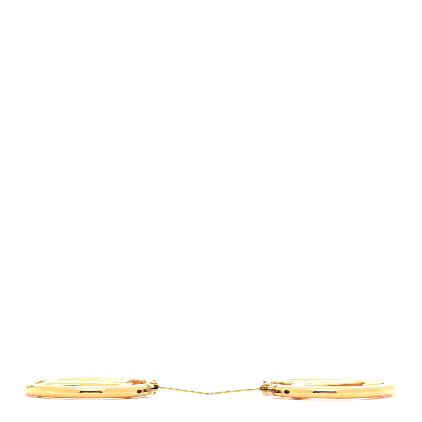 Metal Louise Hoop Earrings Gold