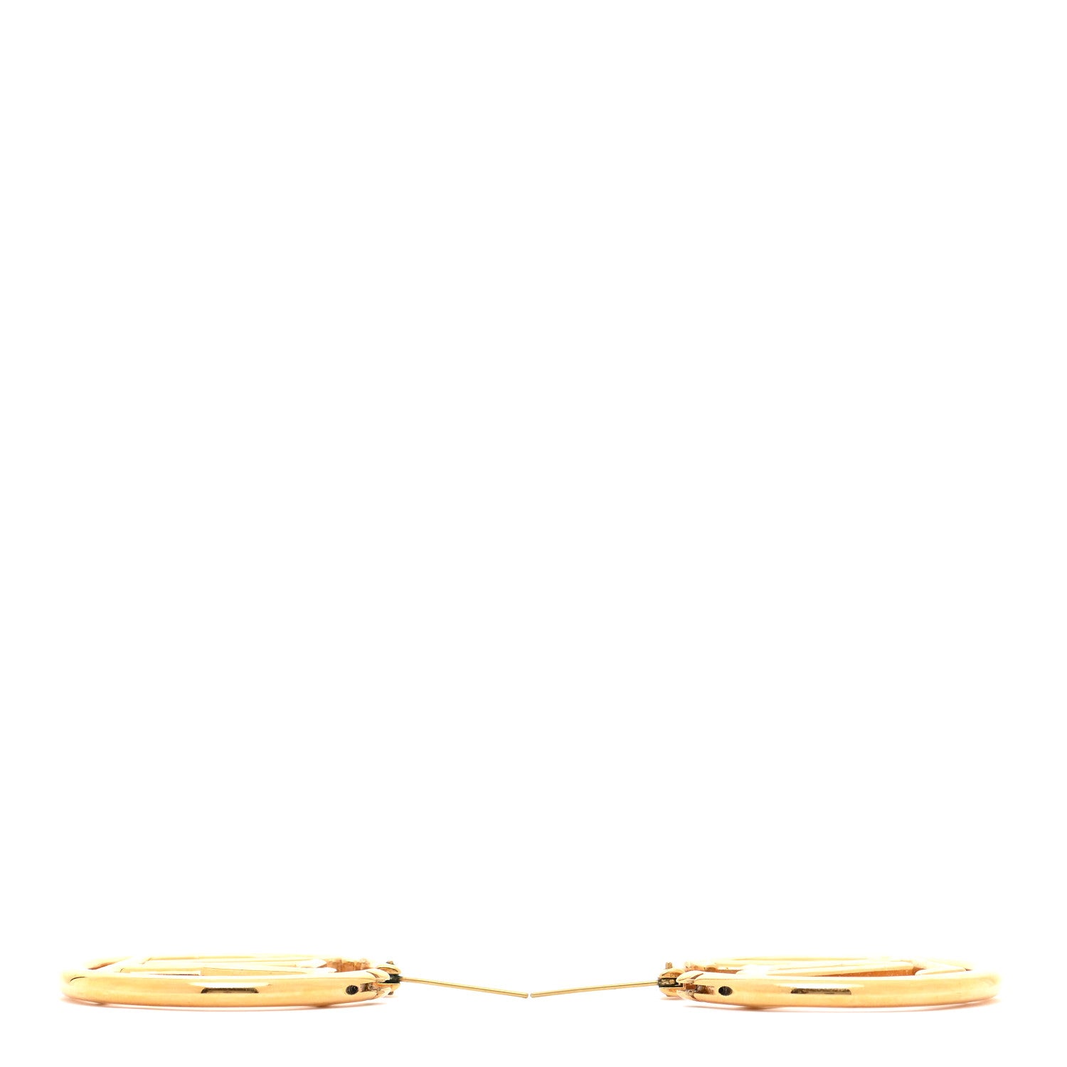 Louis Vuitton Metal Louise Hoop Earrings Gold 3 of 7