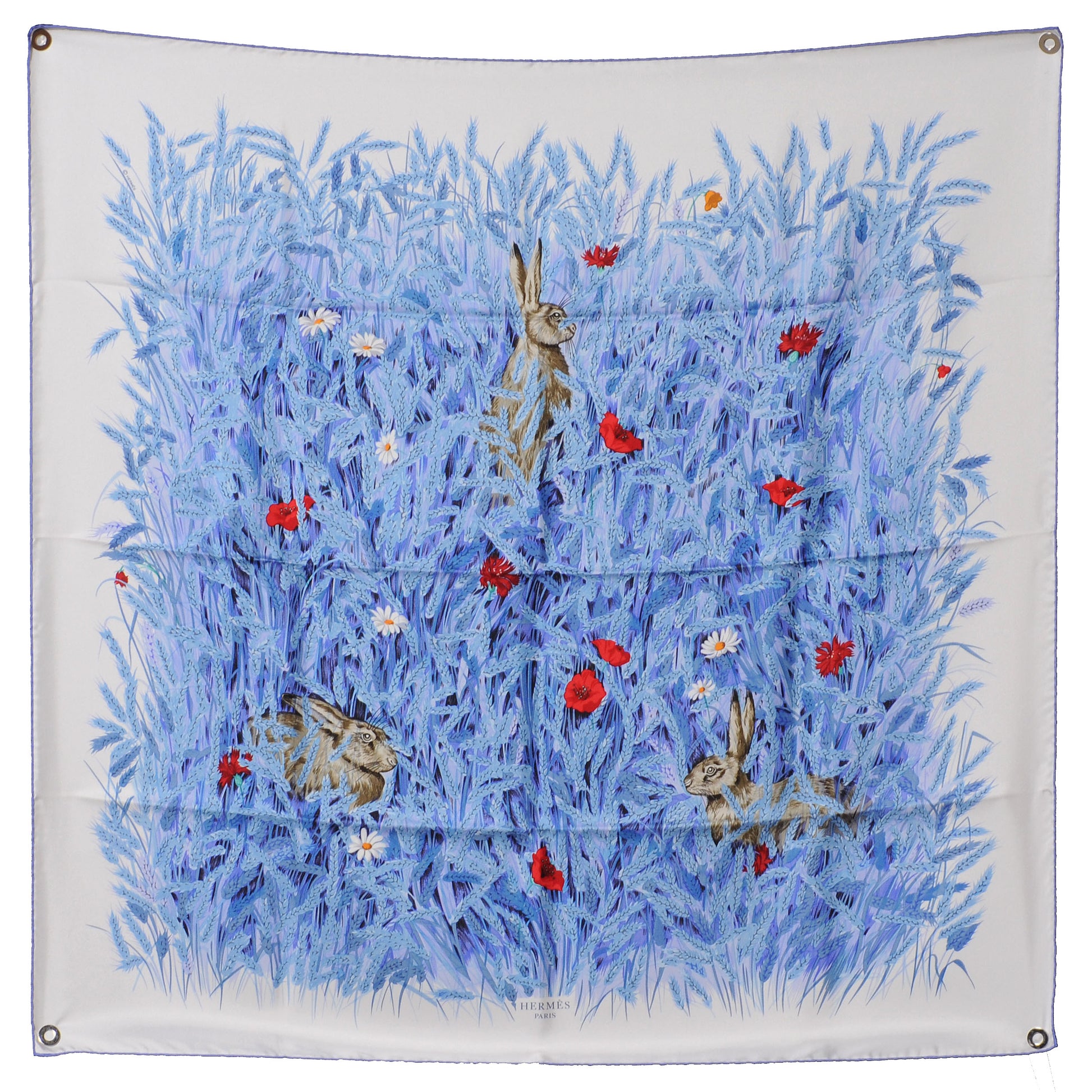 Hermes Silk Les Bles Scarf 90 3 of 7