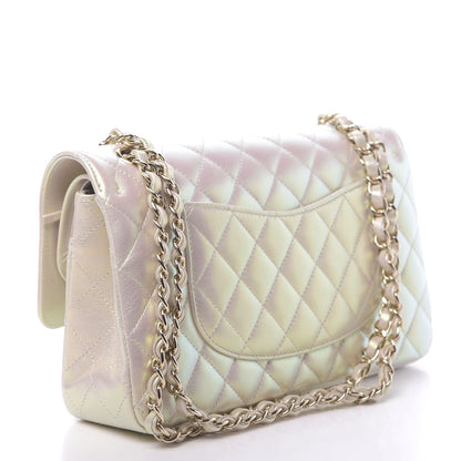 Chanel Iridescent Lambskin Quilted Medium Double Flap Ivory 3 of 11