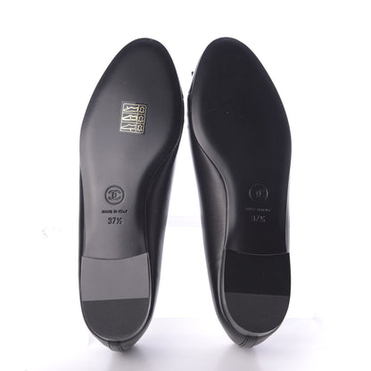 Chanel Lambskin Cap Toe Ballerina Flats 37.5 Black 6 of 11